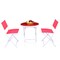 3-Piece Patio Bistro Set Folding Table and 2 Chairs Balcony Outdoor Furniture